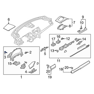 Mazda OE - Dashboard Air Vent Screw