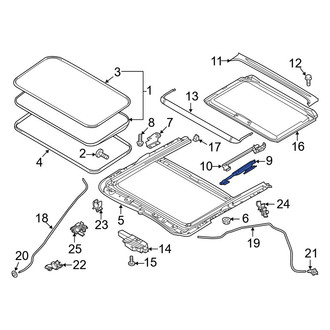 Mazda OE - Right Sunroof Guide Jaw