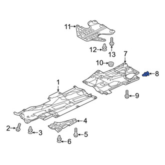 Mazda OE - Floor Pan Splash Shield Clip