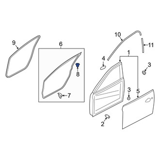 Mazda OE - Front Left Door Seal Clip