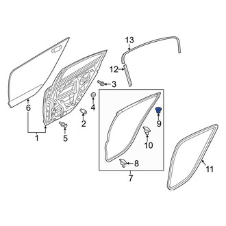 Mazda OE - Left Door Seal Clip