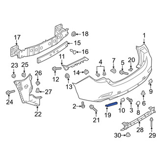 Mazda OE - Rear Left Reflector Panel