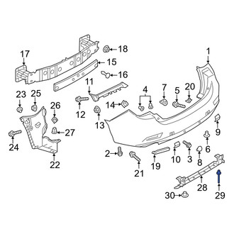 Mazda OE - Radiator Support Air Deflector Clip