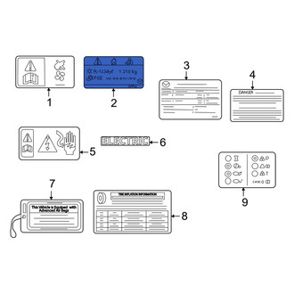 Mazda OE - A/C System Information Label