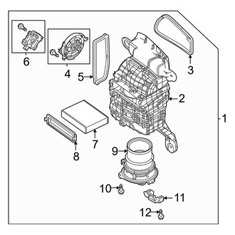 Mazda OE - HVAC Blower Motor Housing