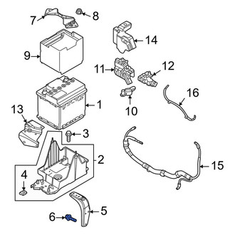 Mazda OE - Radiator Mount Bolt