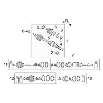 Mazda OE - Front Suspension - Drive Axles