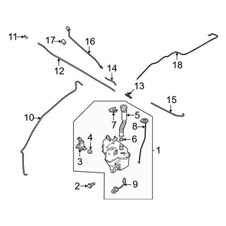 Mazda OE - Windshield Washer Hose Connector