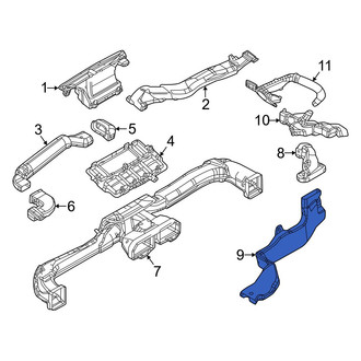 Mazda OE - Front Left Lower Instrument Panel Air Duct
