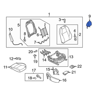 Mazda OE - Rear Right Headrest