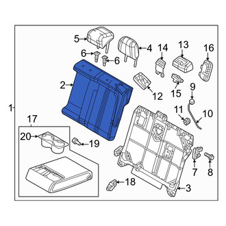 Mazda OE - Rear Right Seat Back Cushion Cover