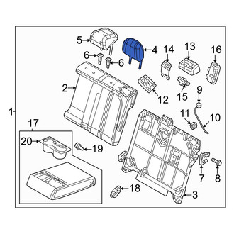 Mazda OE - Rear Right Headrest