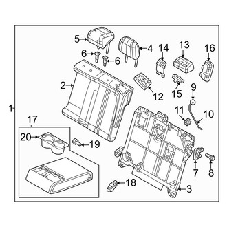 Mazda OE - Seats & Tracks - Rear Seat Components (Seat Back, Driver Side)