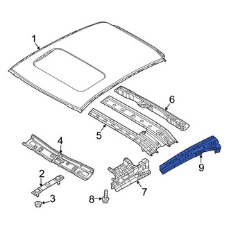 Mazda OE - Left Roof Side Rail Reinforcement