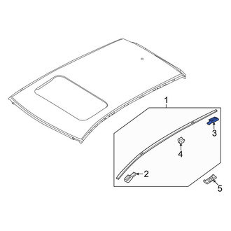 Mazda OE - Rear Left Roof Molding Cap