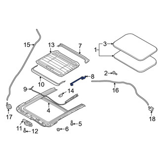 Mazda OE - Left Sunroof Guide Rail