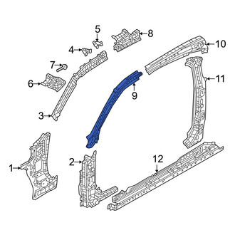 Mazda OE - Left Upper Body A-Pillar Reinforcement