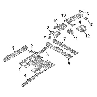 Mazda OE - Pillars, Rocker & Floor - Floor & Rails