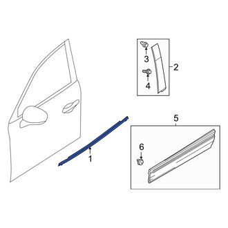 Mazda OE - Front Left Door Belt Molding