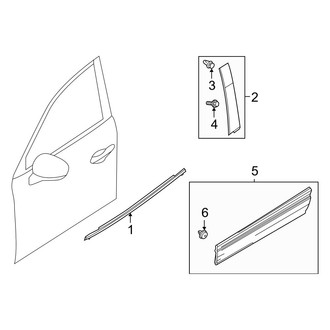 Mazda OE - Front Door - Exterior Trim