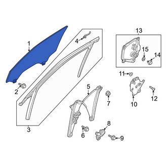Mazda OE - Front Left Door Glass