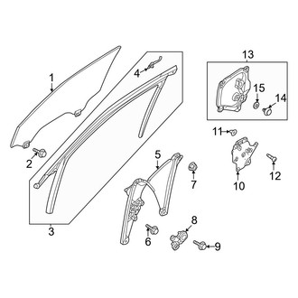 Mazda OE - Front Door - Glass & Hardware