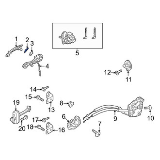 Mazda OE - Left Exterior Door Handle Cover Gasket