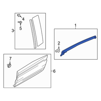 Mazda OE - Rear Left Door Belt Molding