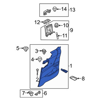 Mazda OE - Front Left Inner Door Interior Trim Panel