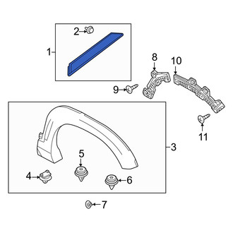 Mazda OE - Left Upper Body C-Pillar Molding