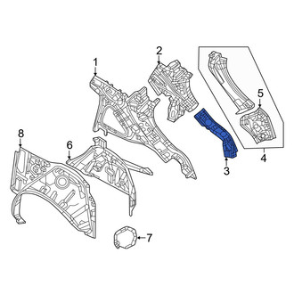 Mazda OE - Rear Left Lower Quarter Panel Reinforcement