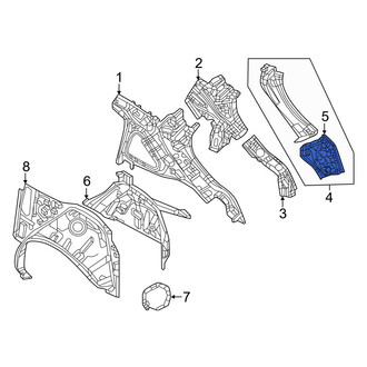 Mazda OE - Rear Left Body C-Pillar Reinforcement