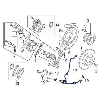 Mazda OE - Rear Left ABS Wheel Speed Sensor