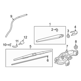 Mazda OE - Lift Gate - Wiper & Washer Components