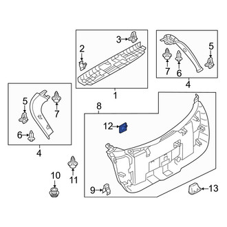 Mazda OE - Rear Center Liftgate Trim Cap