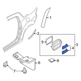 Mazda OE - Rear Quarter Panel Air Vent Grille