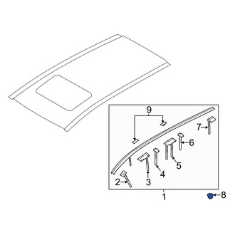Mazda OE - Roof Luggage Carrier Side Rail Nut