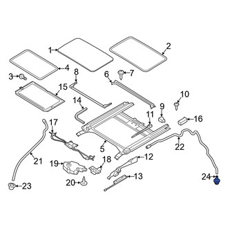 Mazda OE - Front Sunroof Drain Hose Grommet