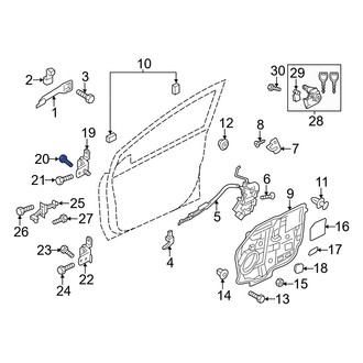 Mazda OE - Front Lower Outer Door Hinge Bolt