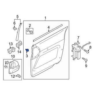 Mazda OE - Front Lower Door Window Belt Weatherstrip Clip