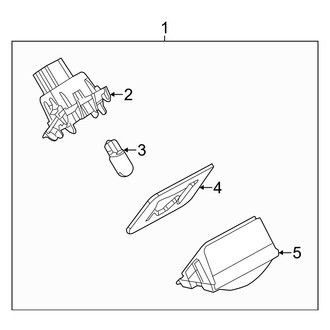 Mazda OE - Rear License Plate Light Assembly