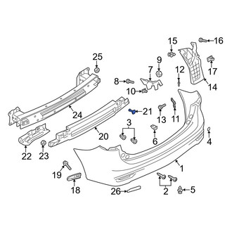 Mazda OE - Front Exterior Door Handle Pad Clip