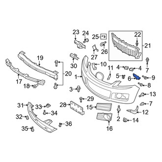 Mazda OE - Front Right Bumper Guide