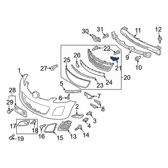 Mazda OE - Front Left Grille Molding
