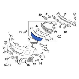 Mazda OE - Front Outer Grille Molding