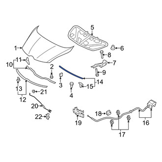 Mazda OE - Rear Hood Seal