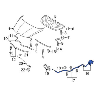 Mazda OE - Front Hood Release Cable