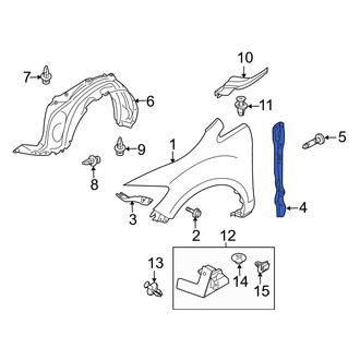 Mazda OE - Left Fender Seal