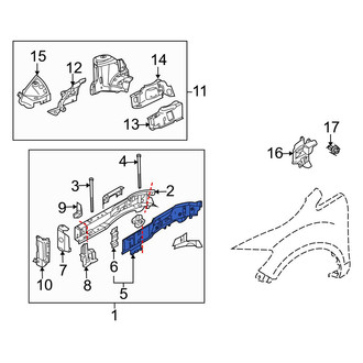 Mazda OE - Front Left Outer Frame Side Member