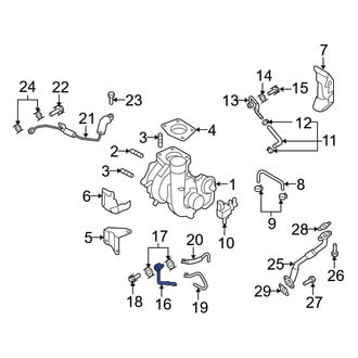 Mazda OE - Turbocharger Coolant Line